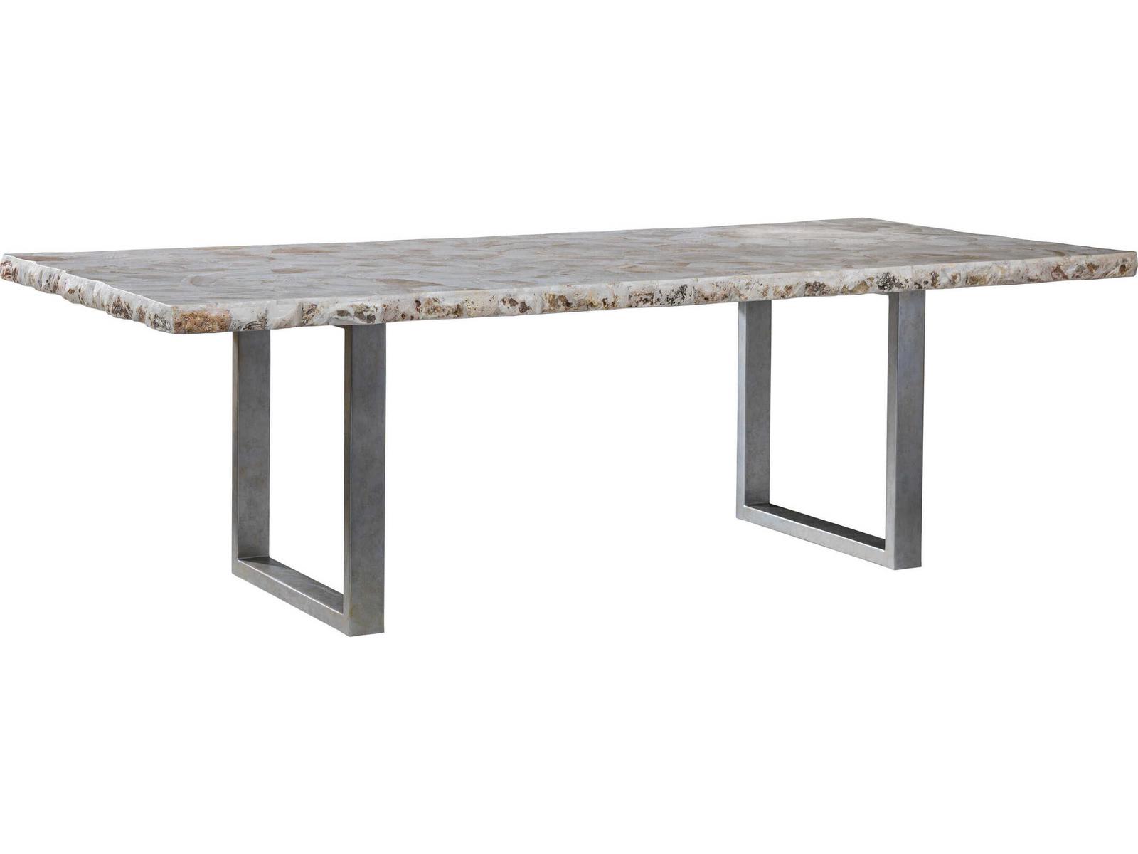 Mar Monte Seamount Rectangular Dining Table with White Clam Shell Top