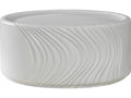 Home Volante Round Resin Drum Coffee Table in Ivory