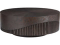 Home Signature Designs Nightfall Round Cocktail Table in Rich Mocha Brown