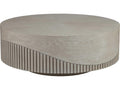 Home Daybreak Round Cocktail Table in Light Taupe with Ivory Ceruse