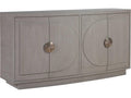 Home Solimar 68-Inch White Oak Sideboard with Champagne Accents