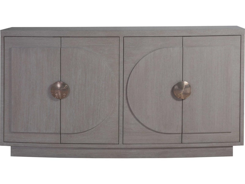 Home Solimar 68-Inch White Oak Sideboard with Champagne Accents