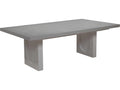 Solimar Rectangular Dining Table White Oak with Sled Bases