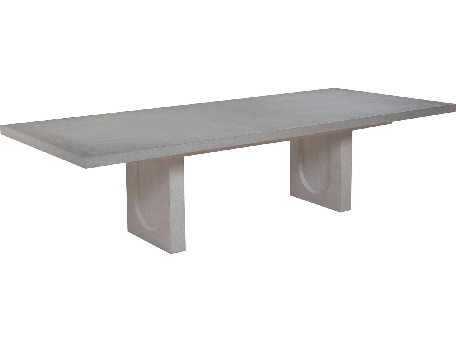 Solimar Rectangular Dining Table White Oak with Sled Bases