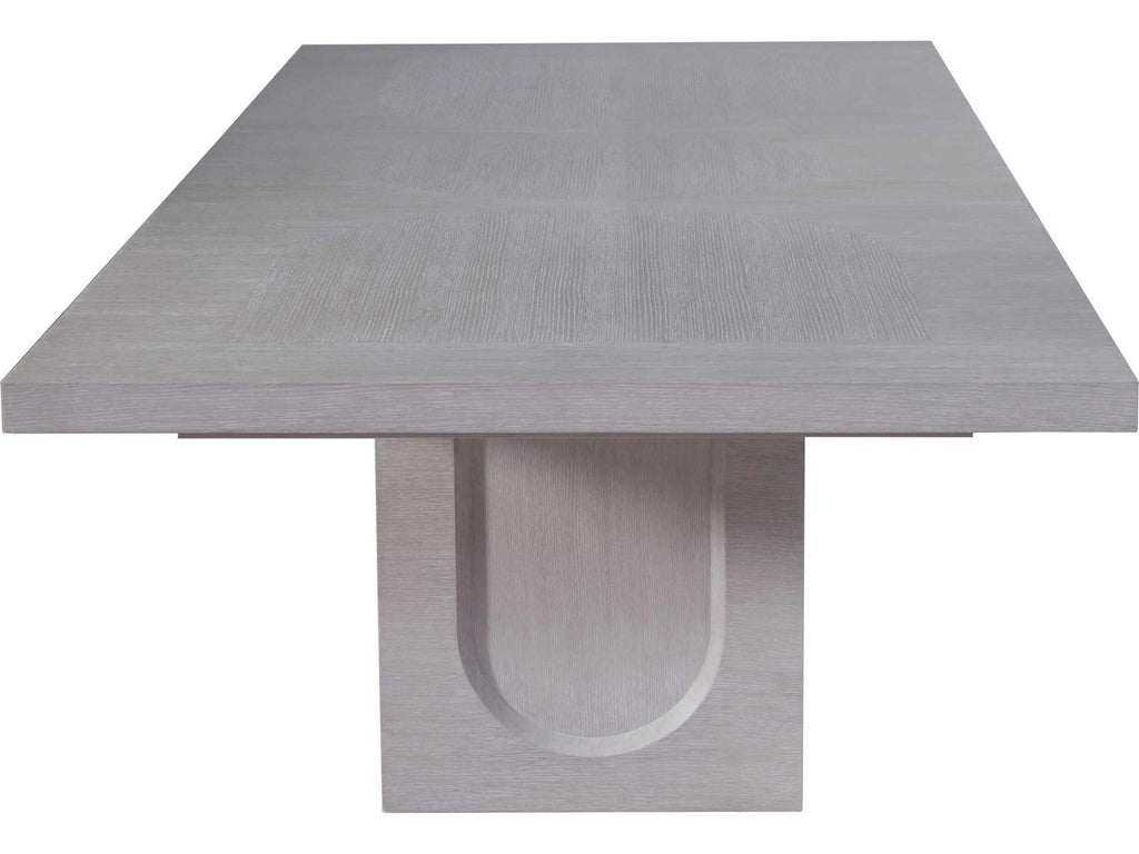 Solimar Rectangular Dining Table White Oak with Sled Bases