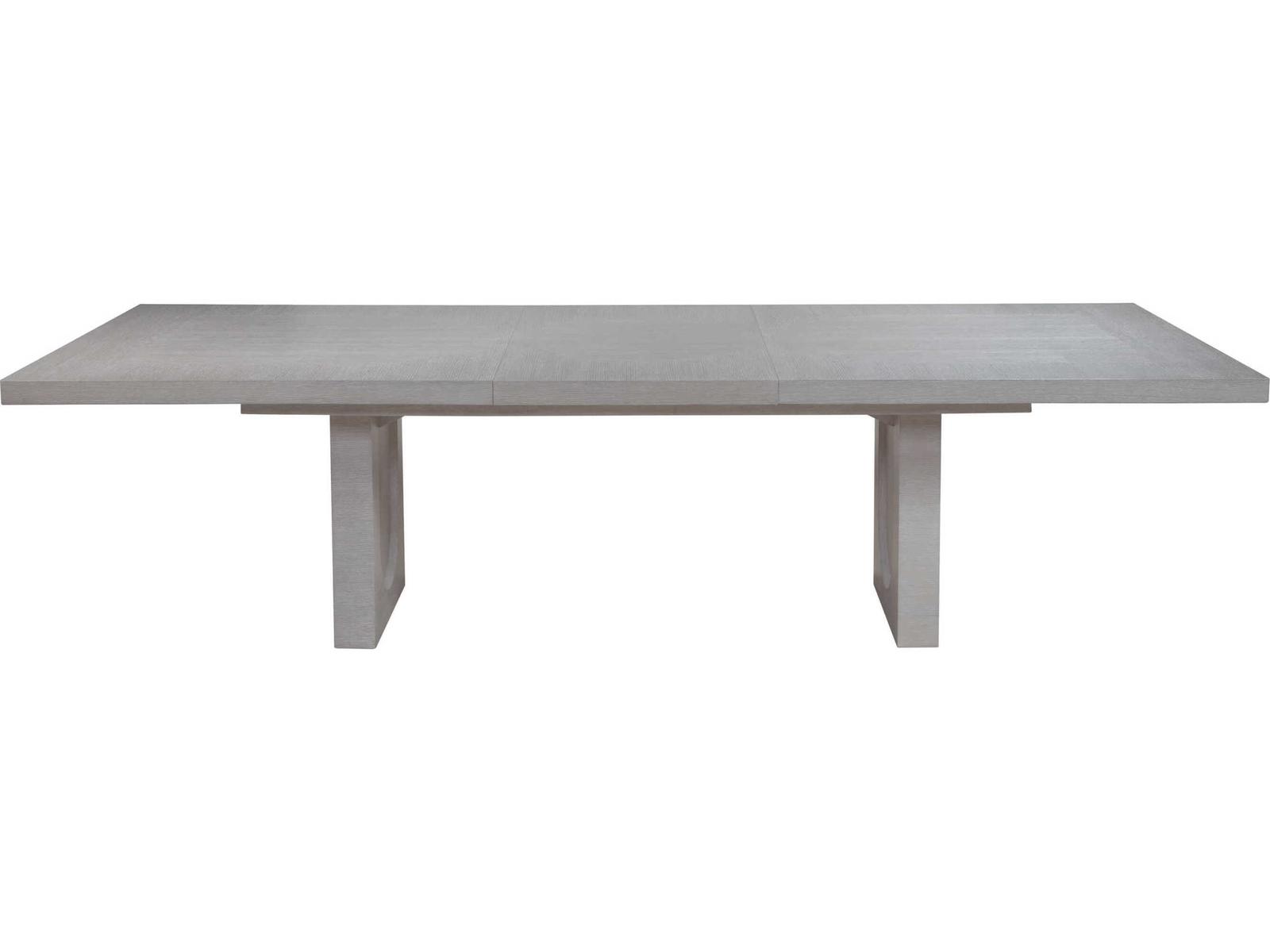 Solimar Rectangular Dining Table White Oak with Sled Bases