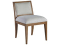 Home Barnaby Upholstered Dining Side Chair in White Oak and Chenille