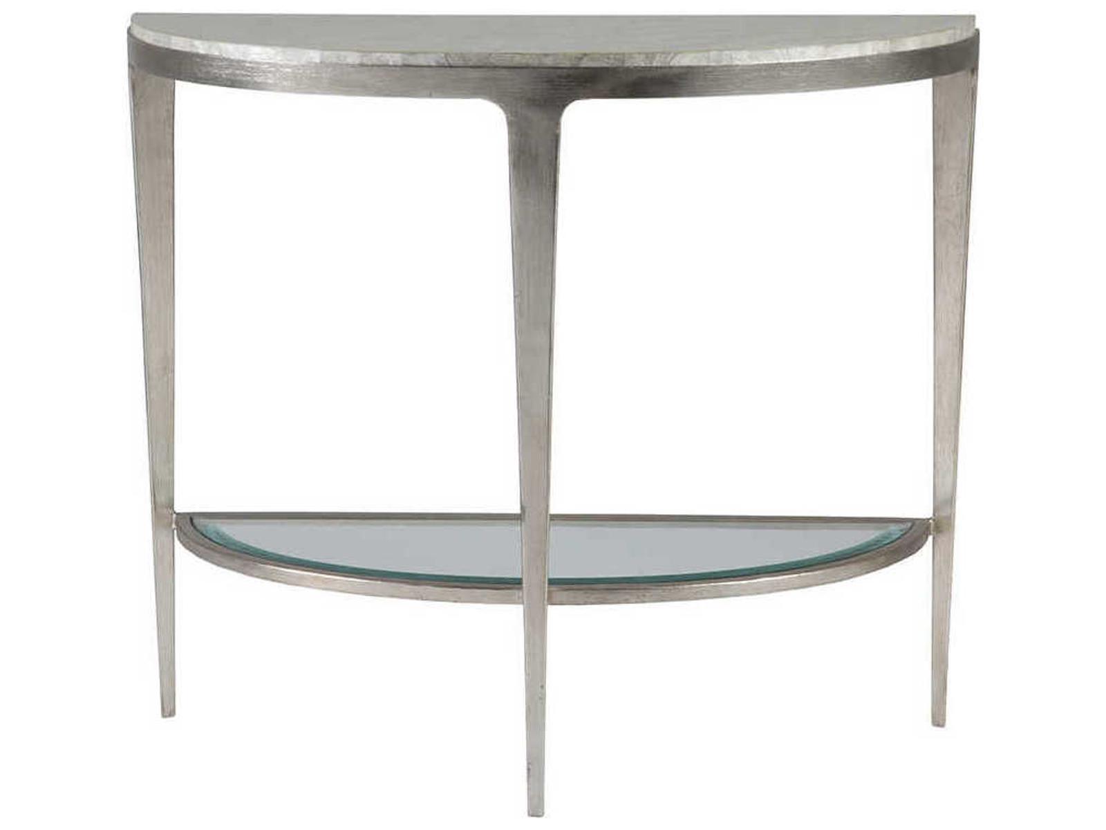 Home Gravitas Console Table with Capiz Shell Top and Champagne Foil Iron Base