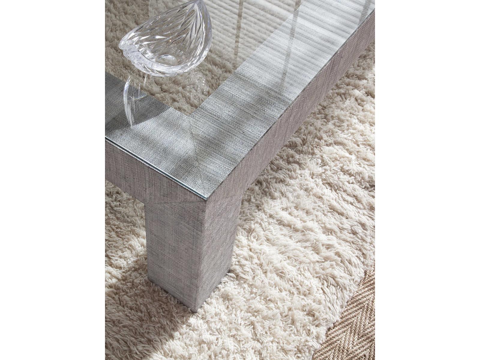 Precept Rectangular Glass Light Gray Cocktail Table