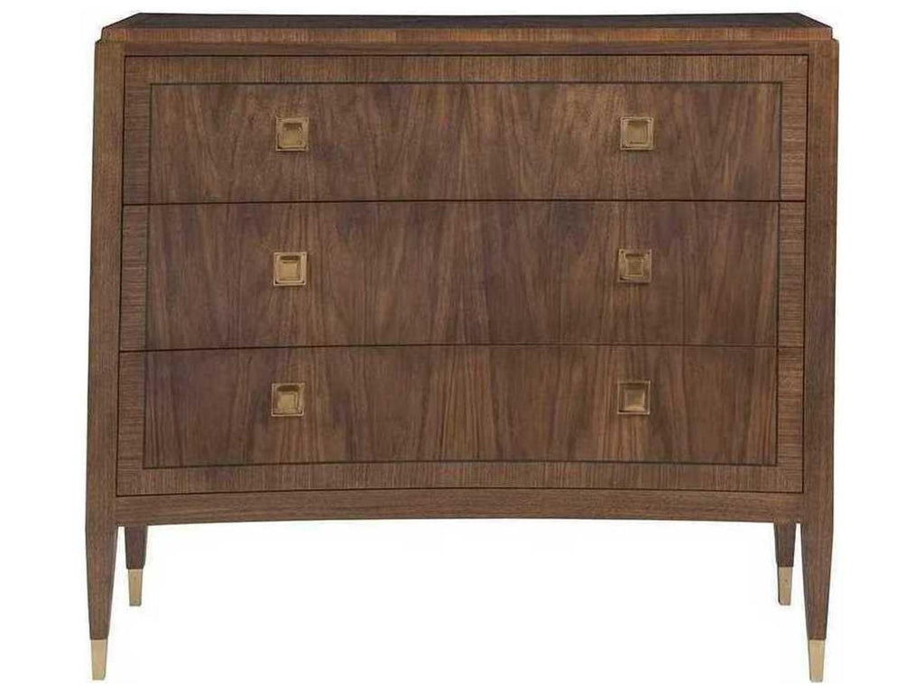 Chiavari 3-Drawers Brown Mahogany Wood Dresser