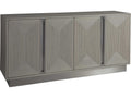 Home Gradient Media Console Buffet in White Grey Oak