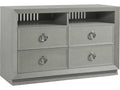 Home Zeitgeist Media Console TV Stand in Lacquered Linen and Wood