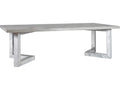 Home Heller Gray Rectangular Dining Table with Mahogany Top