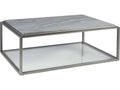 Home Treville Rectangular Cocktail Table in Antiqued Silver Leaf