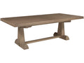 Home Simpatico Rectangular Extension Dining Table in Wire Brushed White Oak