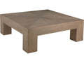 Home Simpatico Square Coffee Table in Wire Brushed White Oak Finish