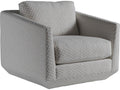 Veronica Swivel Fabric Accent Chair in Gray Upholstery