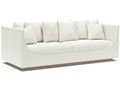 Claudette White Upholstered Sofa with Down Blend Cushions