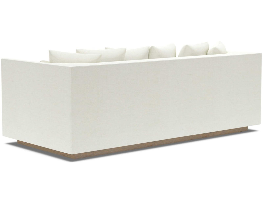 Claudette White Upholstered Sofa with Down Blend Cushions