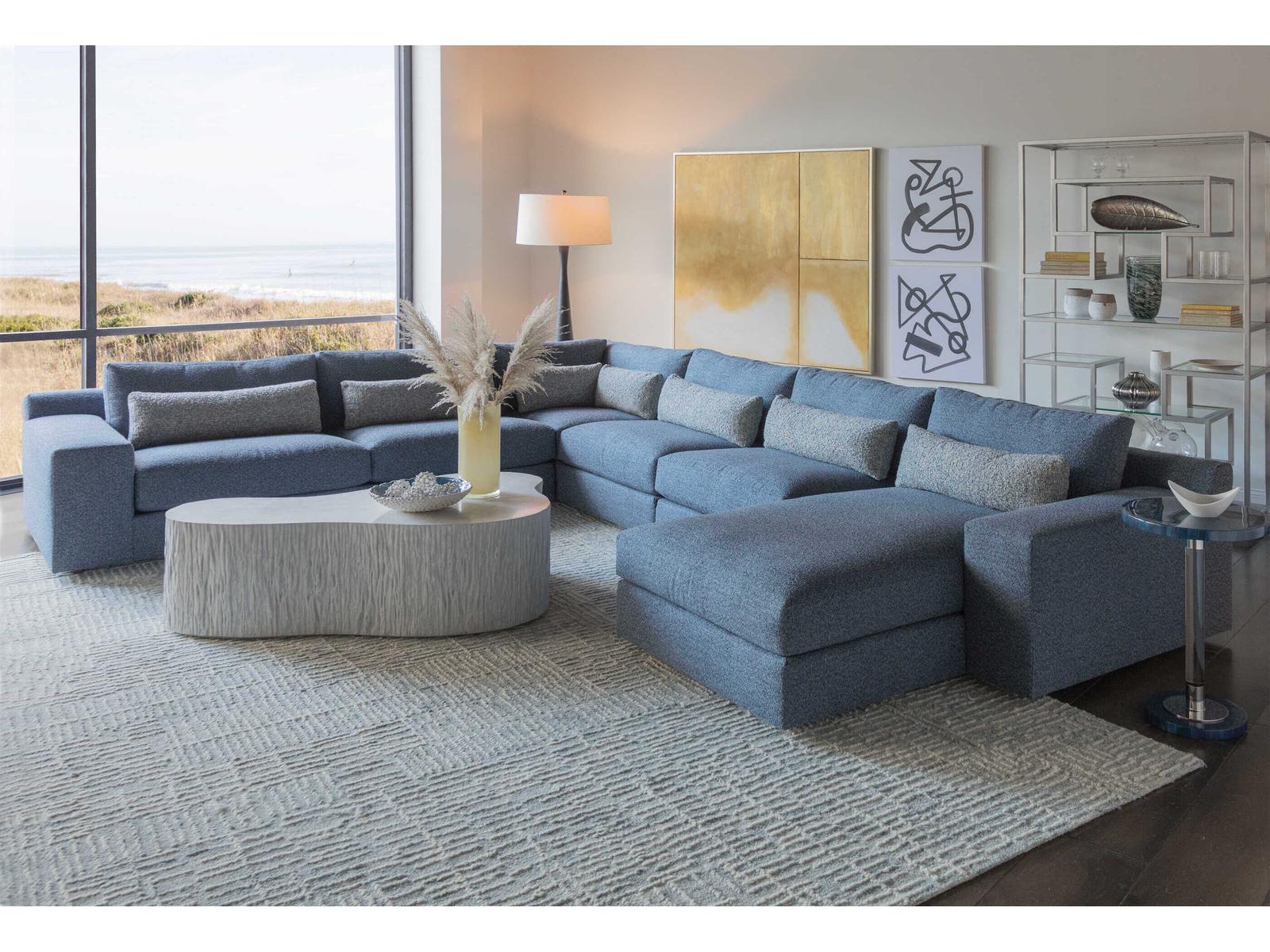Home Rita Sectional Sofa in Boucle Upholstery
