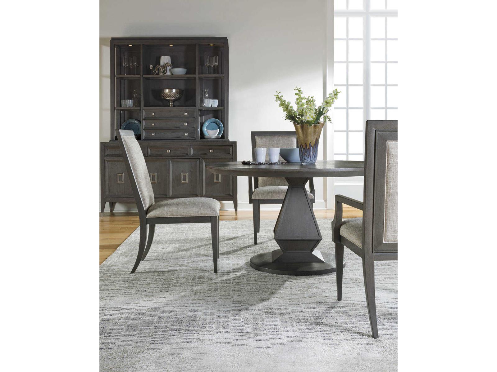 Appellation 66-Inch Gray Wood Buffet with Brushed Nickel Accents