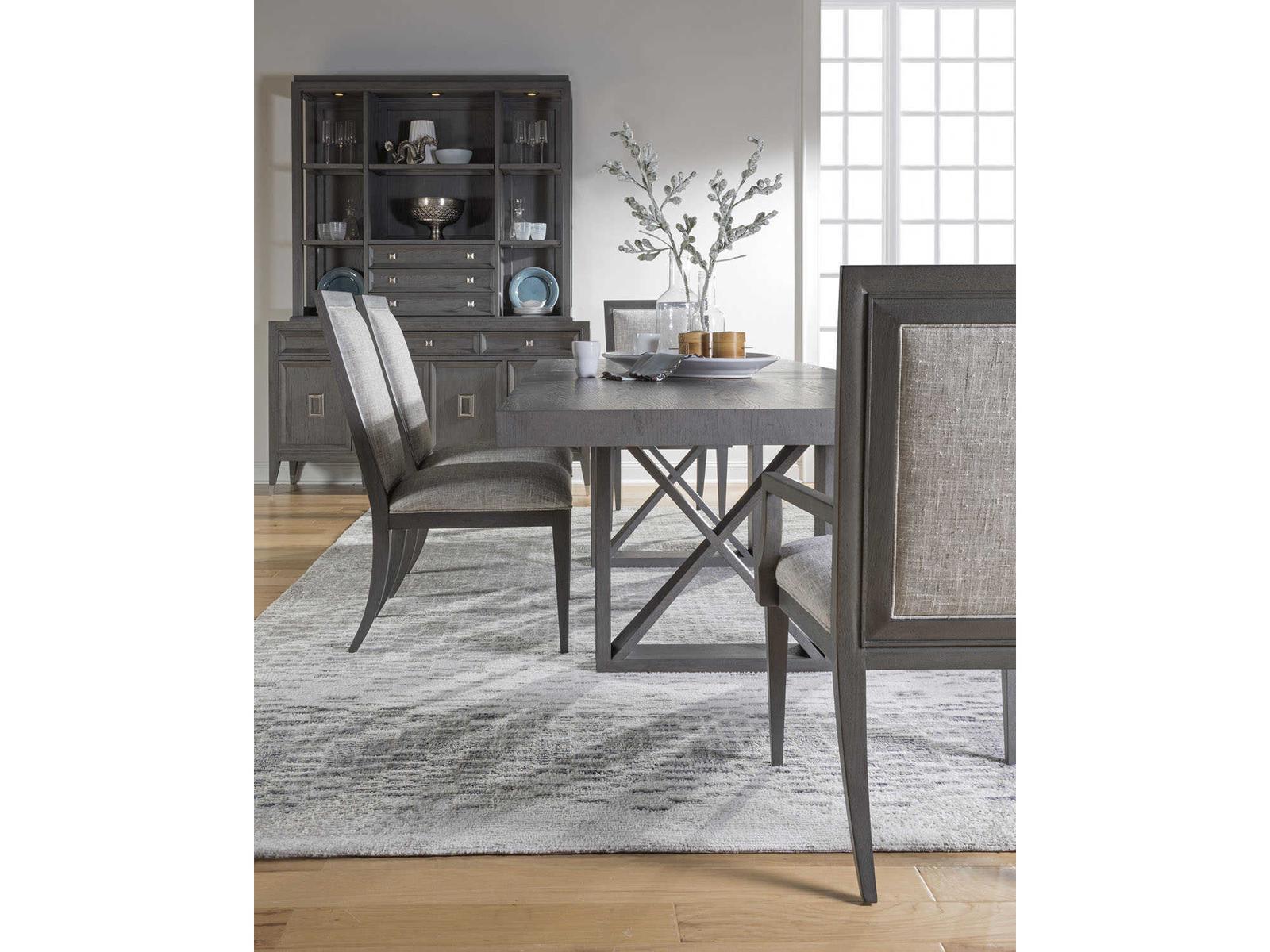 Appellation 66-Inch Gray Wood Buffet with Brushed Nickel Accents