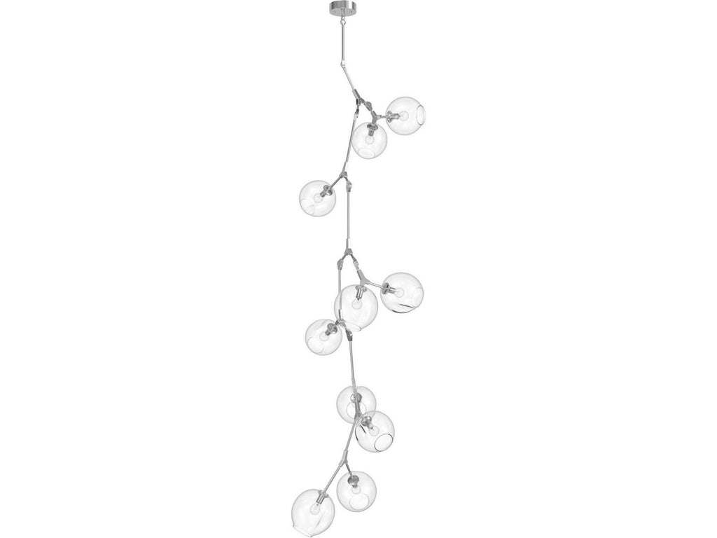 Avenue Lighting Fairfax Ave 10-Light Chandelier in Chrome with Hand-Blown Glass Globes