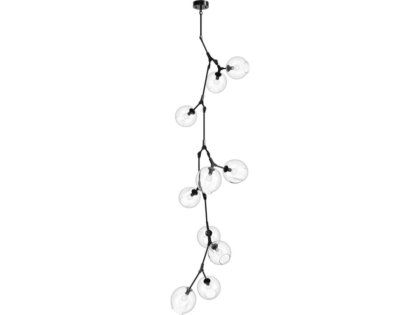 Avenue Lighting Fairfax Ave 10-Light Glass Globe Chandelier in Dark Bronze