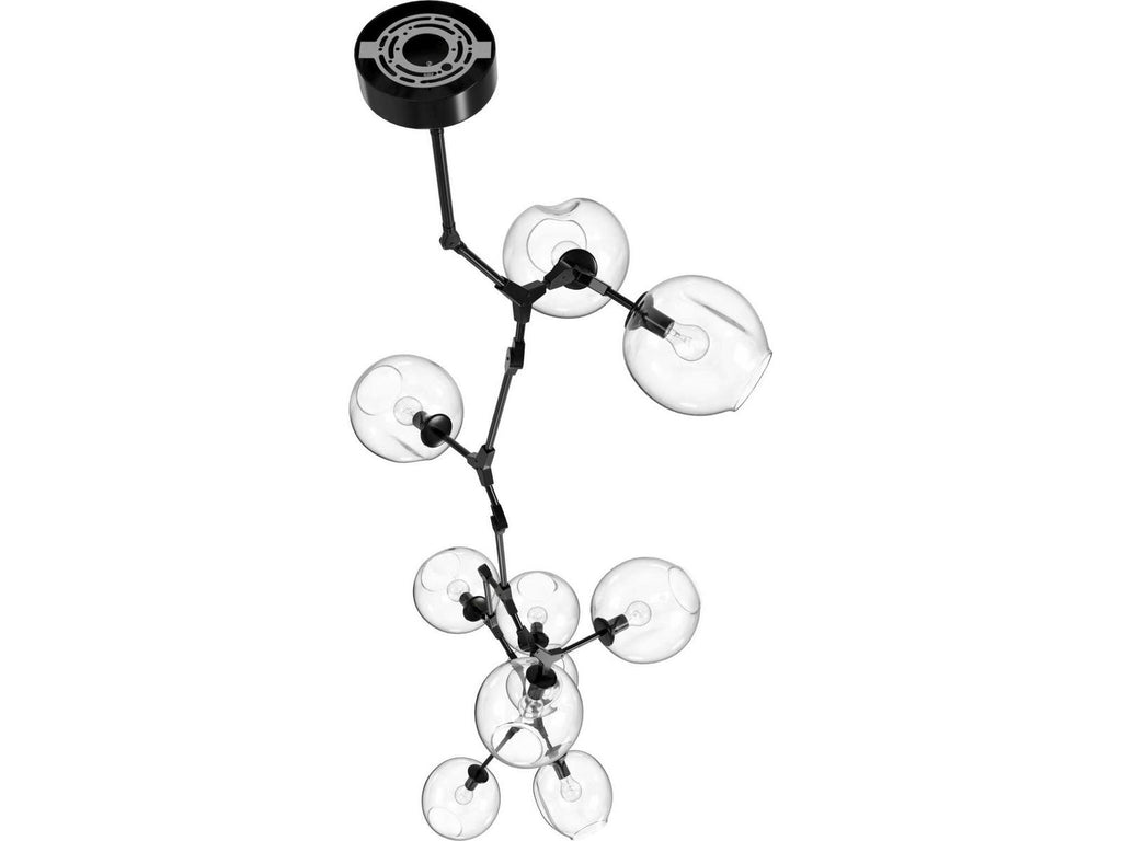 Avenue Lighting Fairfax Ave 10-Light Glass Globe Chandelier in Dark Bronze