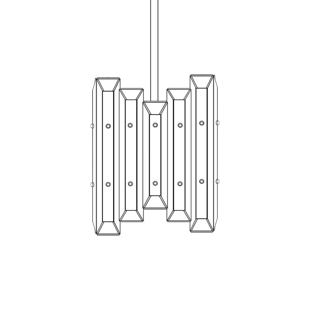 American Brass And Crystal Alabaster Prism Linear 10 Inch 3 Light Linear Suspension Light Cp474046
