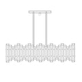 American Brass And Crystal Alabaster Prism Linear 43 Inch 8 Light Linear Suspension Light Cp474049