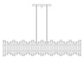 American Brass And Crystal Alabaster Prism Linear 56 Inch 12 Light Linear Suspension Light Cp474050
