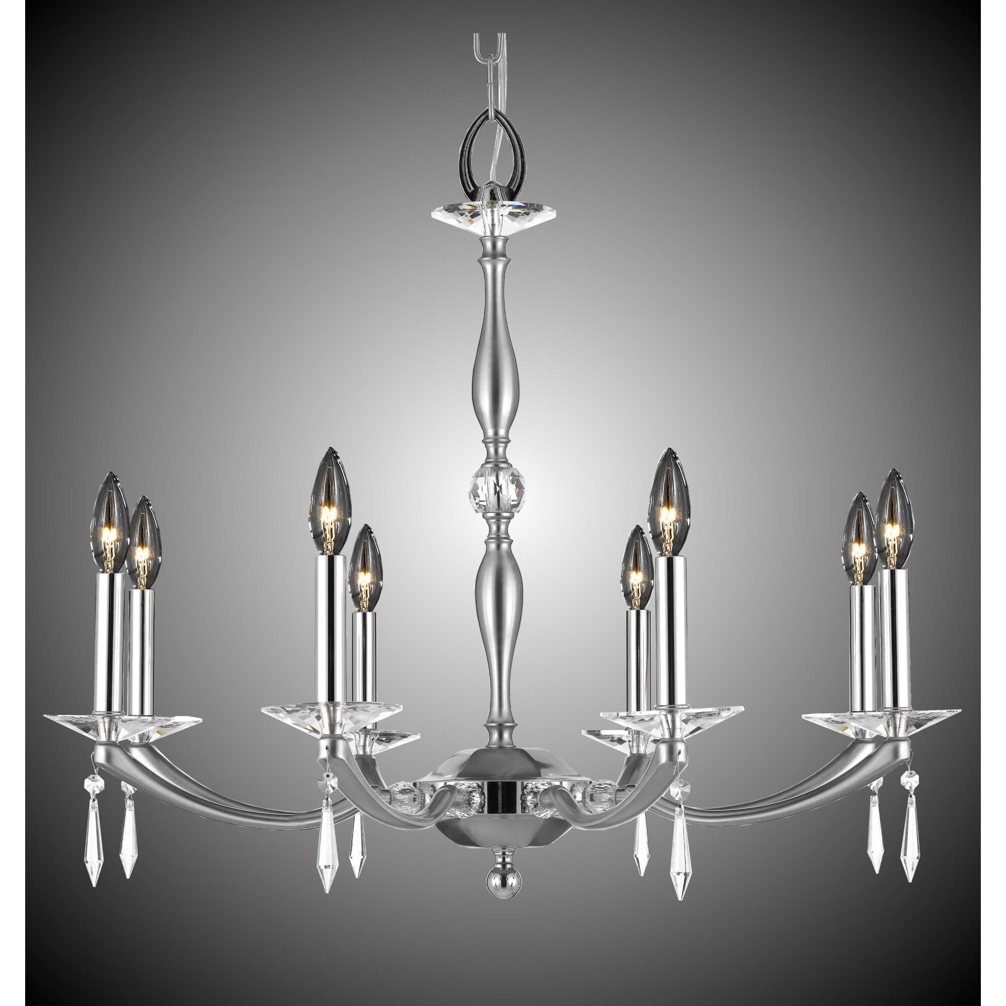 American Brass And Crystal Kensington 29 Inch 8 Light Chandelier Cp130921