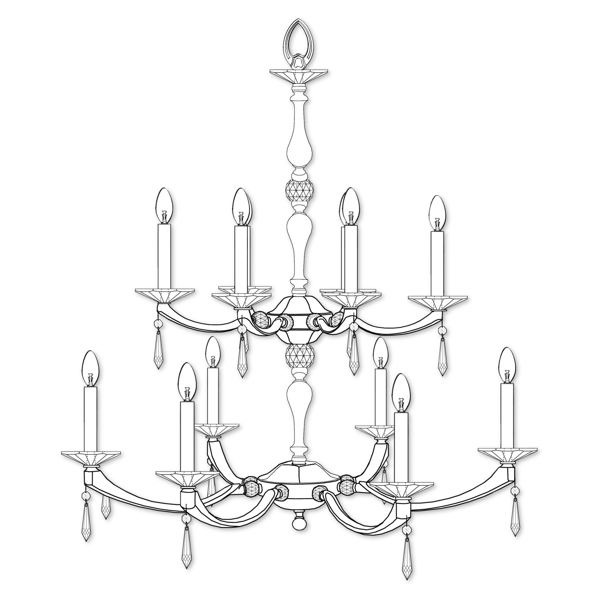 American Brass And Crystal American Brass And Crystal Kensington 12 Light Chandelier Cp477417