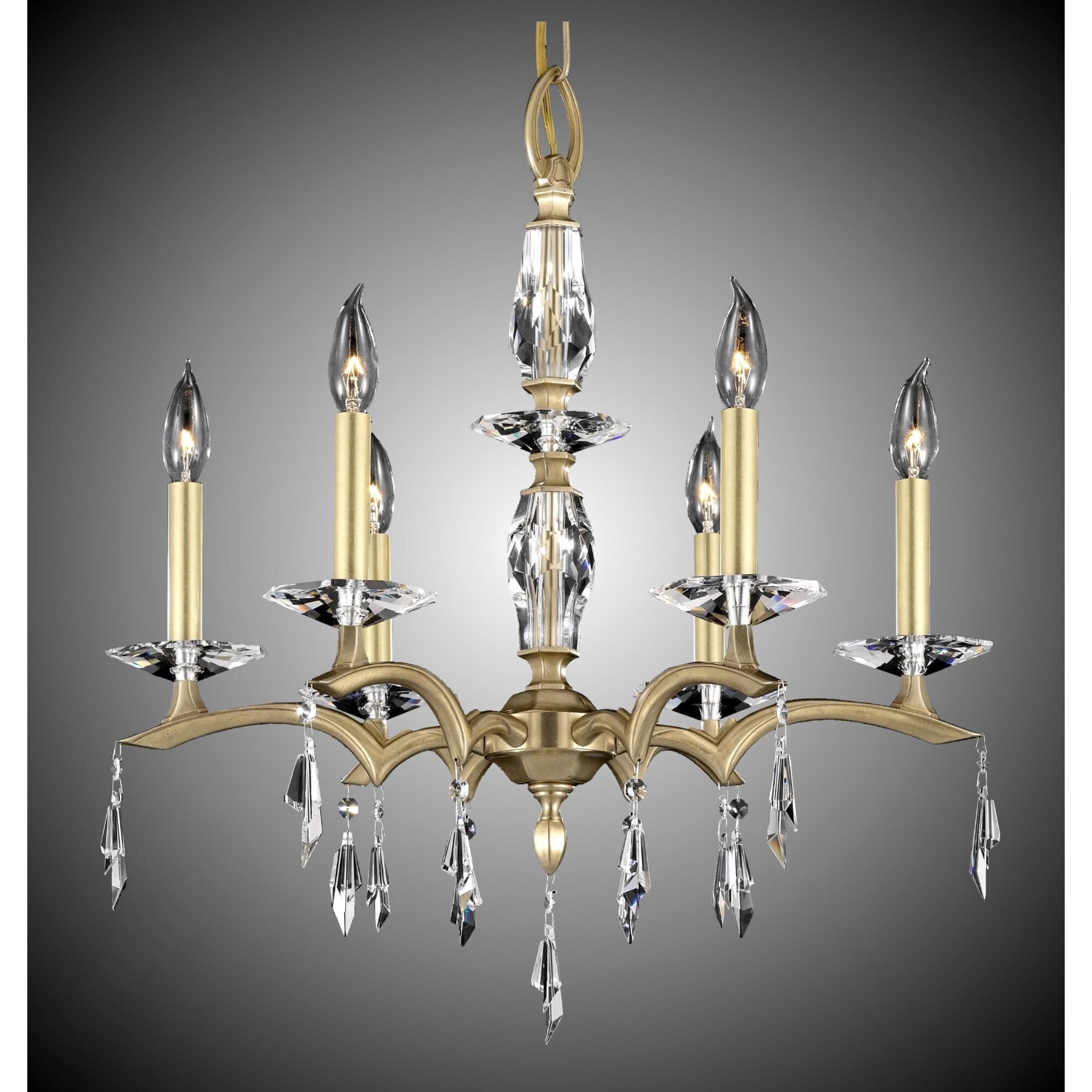 American Brass And Crystal Kaya 6 Light Mini Chandelier Cp282167