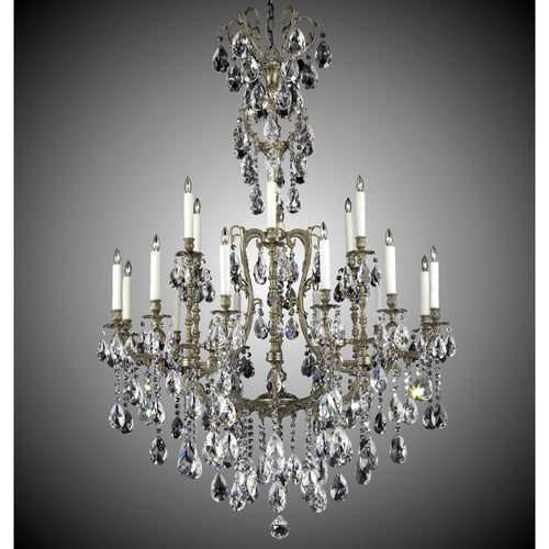 American Brass And Crystal Parisian 18 Light Chandelier Cp382924