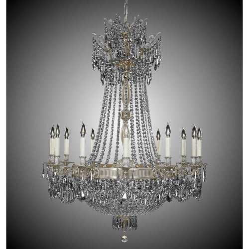 American Brass And Crystal Valencia 40 Inch 24 Light Chandelier Cp313189