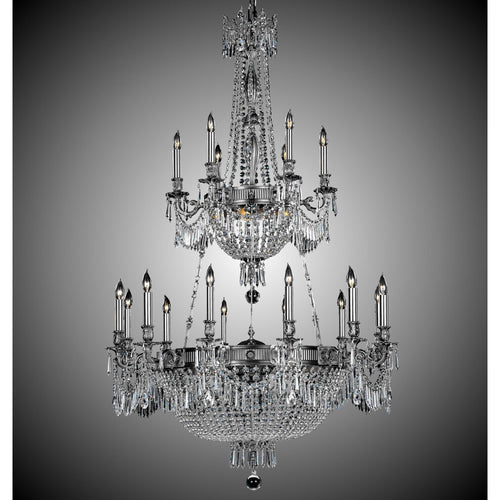American Brass And Crystal Valencia 40 Inch 33 Light Chandelier Cp313252