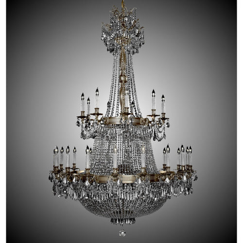 American Brass And Crystal Valencia 50 Inch 54 Light Chandelier Cp313467
