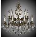American Brass And Crystal Rosetta 16 Light Chandelier Cp131041