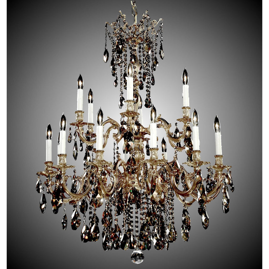 American Brass And Crystal Bellagio 18 Light Chandelier Cp342909