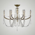 American Brass And Crystal Kensington 26 Inch 6 Light Semi Flush Mount Cp791753