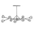 American Brass And Crystal American Brass And Crystal Magro Globe Linear 22 Inch 10 Light Linear Suspension Light Cp477432