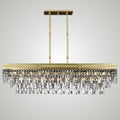 American Brass And Crystal Valencia Modern 54 Inch 12 Light Linear Suspension Light Cp791758