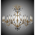 American Brass And Crystal Chateau 16 Inch 10 Light Linear Suspension Light Cp270699