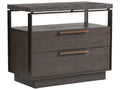 Empire Pass 2-Drawer Alpine Marble Top Nightstand