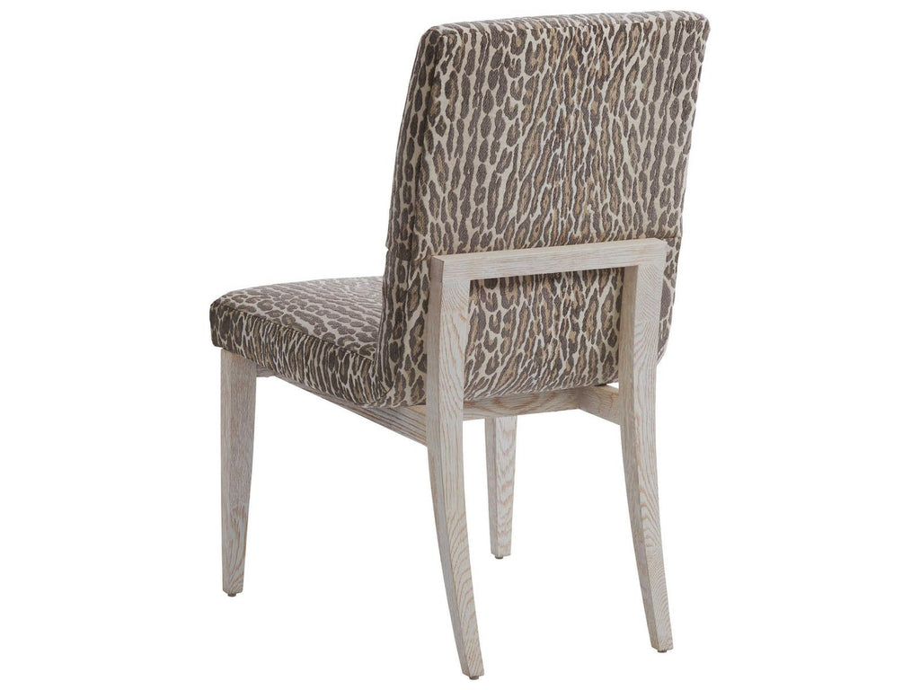 Carmel Palmero Upholstered Side Dining Chair in Palmero Brown