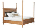 Laguna Strand King Poster Bed in Nutmeg Brown and Cane