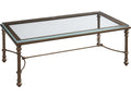 Laguna Rectangle Coffee Table with Textured Burnished Brass Base