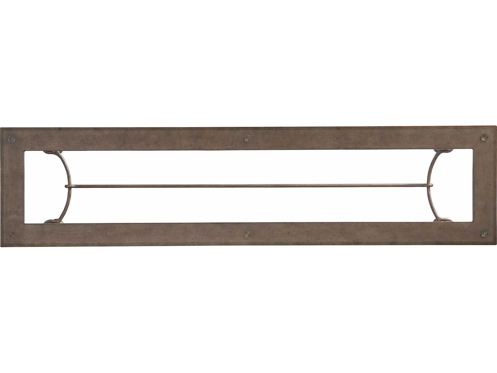 Laguna Bluff Console Table in Textured Burnished Brass and Glass